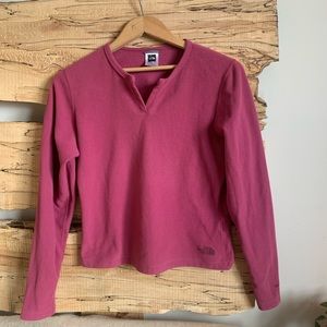 The North Face pink fleece pullover women small/medium
